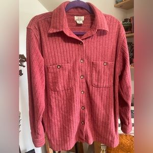 Vintage M Kikomo Soft Button Up Red Long Sleeve Shirt with front pockets